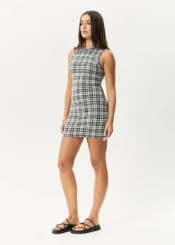 Dresses<Afends Blair - Mini Dress Black / White