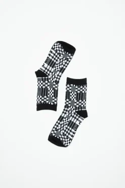 Accessories<Afends Blair  - Socks Two Pack Black / White