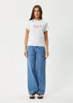 Tees & Shirts<Afends Bonfire  - Regular Tee White