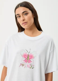 Tees & Shirts<Afends Butterfluer  - Oversized Tee White