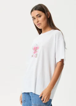Tees & Shirts<Afends Butterfluer - Oversized Tee White