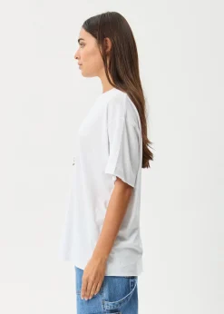 Tees & Shirts<Afends Butterfluer - Oversized Tee White