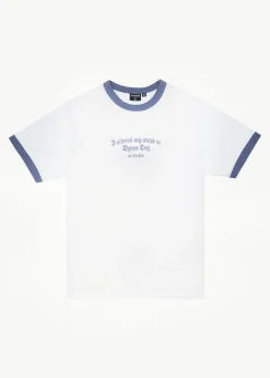 T-Shirts<Afends Byron Trip  - Ringer Tee White