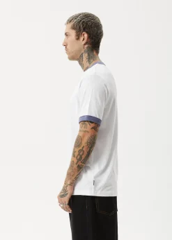 T-Shirts<Afends Byron Trip  - Ringer Tee White
