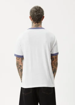 T-Shirts<Afends Byron Trip  - Ringer Tee White