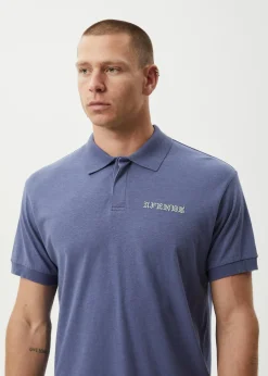 Shirts<Afends Byron Trip  - Short Sleeve Polo Shirt Marlin