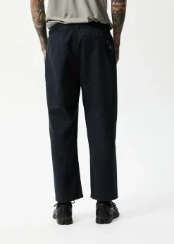 Pants<Afends Cabal  - Elastic Waist Relaxed Pant Black