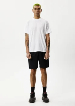 Shorts<Afends Cabal  - Elastic Waist Technical Short Black