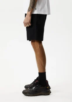 Shorts<Afends Cabal  - Elastic Waist Technical Short Black