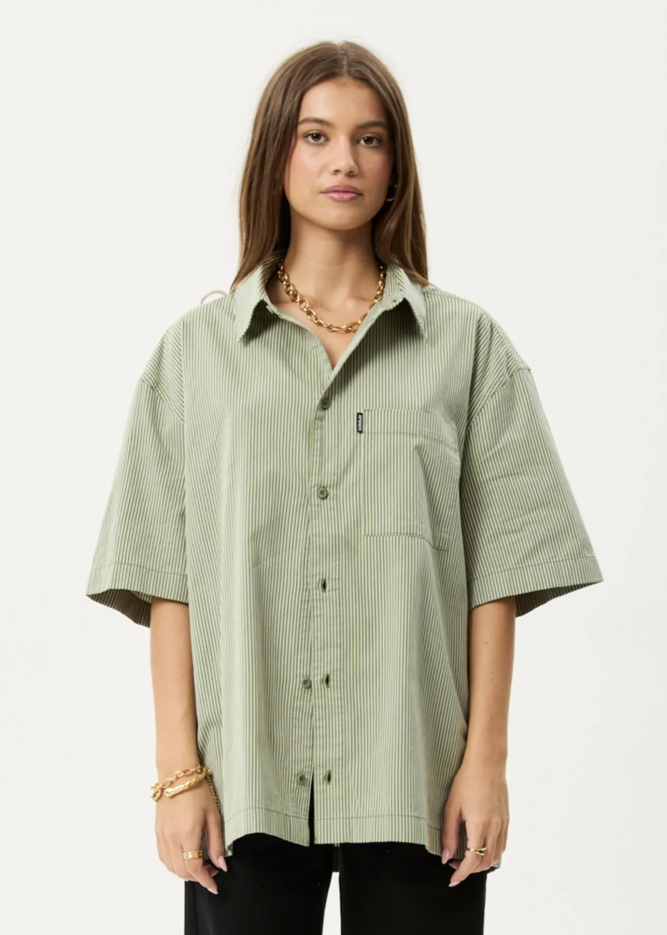Shirts|Sets & Co-Ords<Afends Candy - Short Sleeve Shirt Oil Green