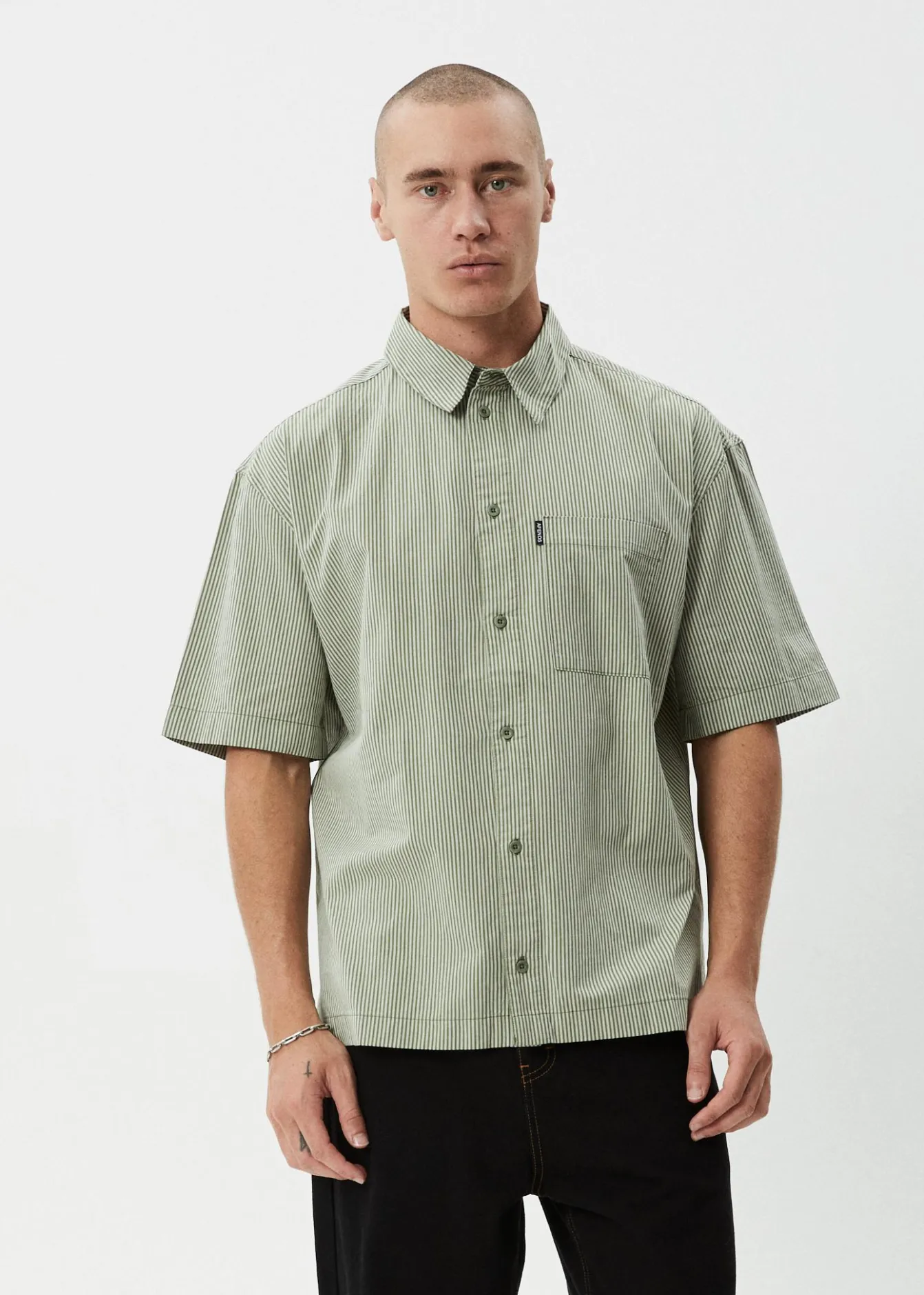Shirts|Sets & Co-Ords<Afends Candy - Short Sleeve Shirt Oil Green