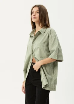 Shirts|Sets & Co-Ords<Afends Candy - Short Sleeve Shirt Oil Green