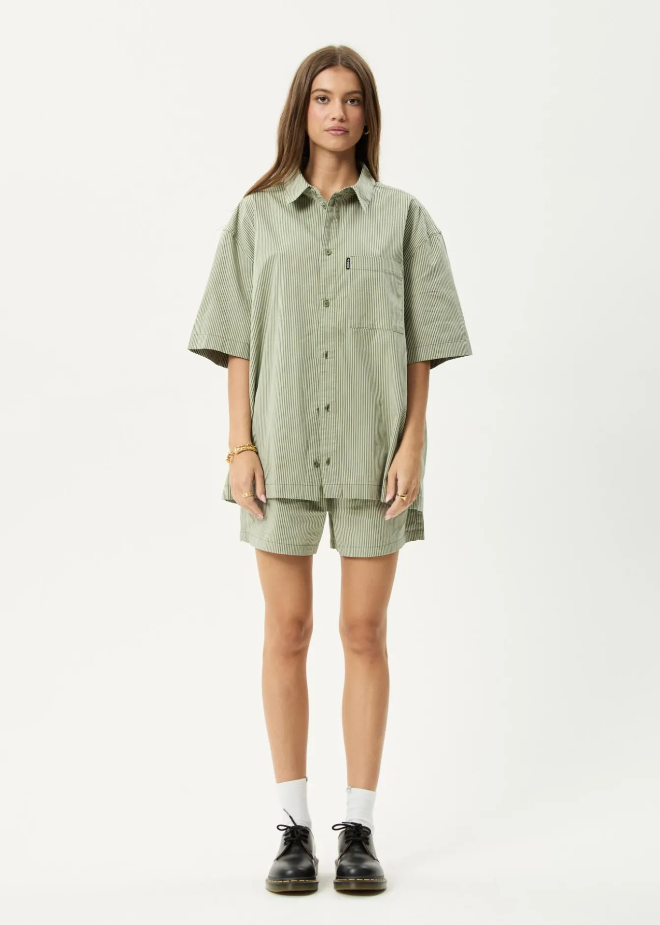 Shirts|Sets & Co-Ords<Afends Candy - Short Sleeve Shirt Oil Green