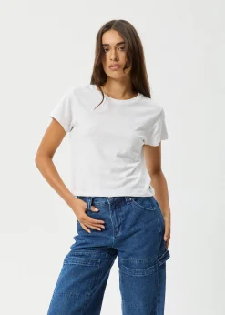 Tees & Shirts|Essentials<Afends Carmen  - Baby Tee White