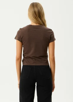 Tees & Shirts|Essentials<Afends Carmen - Baby Tee Coffee