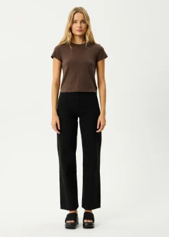 Tees & Shirts|Essentials<Afends Carmen - Baby Tee Coffee