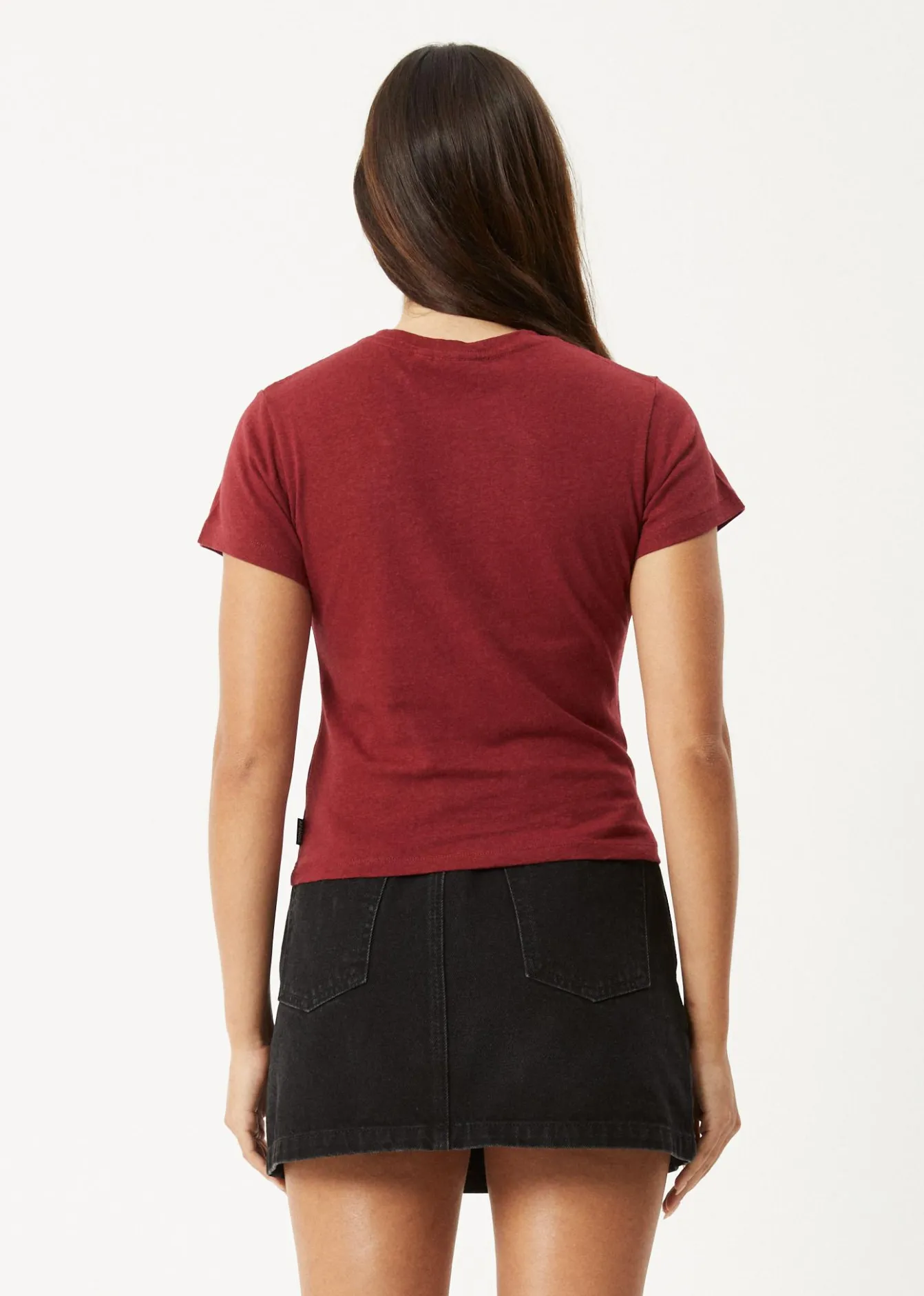 Tees & Shirts|Essentials<Afends Carmen - Baby Tee Burgundy