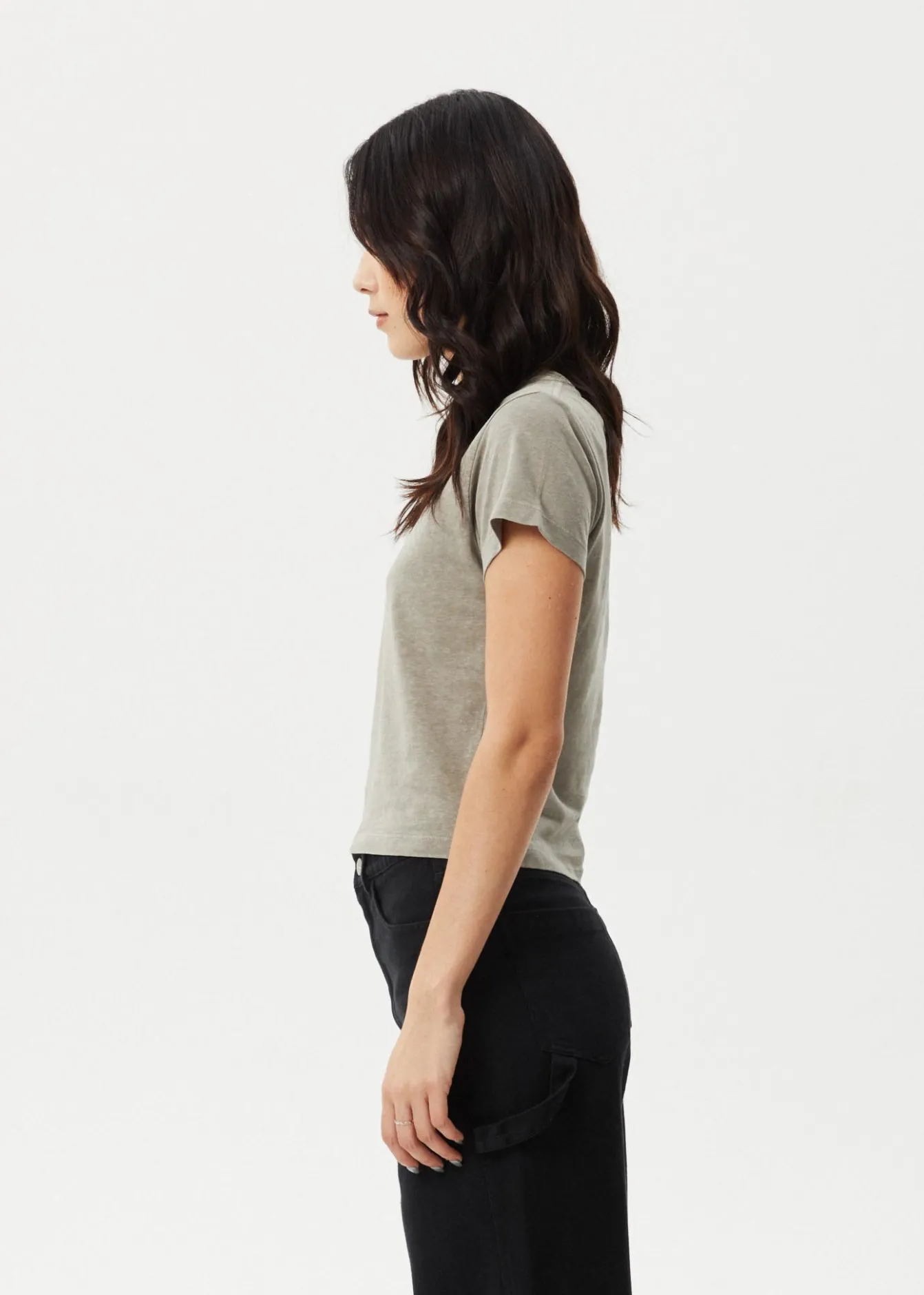 Tees & Shirts|Essentials<Afends Carmen - Baby Tee Olive