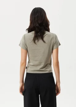 Tees & Shirts|Essentials<Afends Carmen - Baby Tee Olive