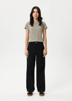 Tees & Shirts|Essentials<Afends Carmen - Baby Tee Olive