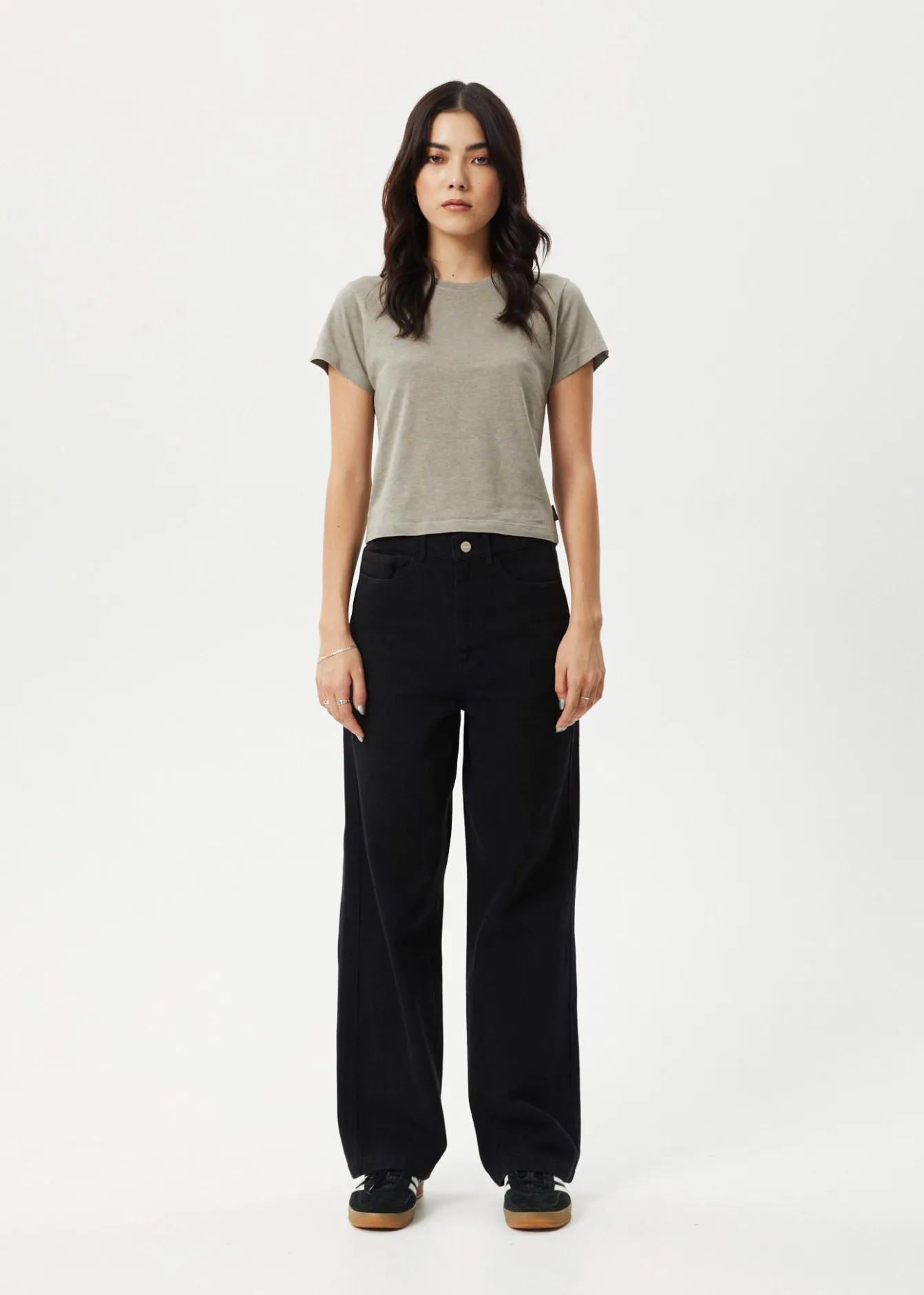 Tees & Shirts|Essentials<Afends Carmen - Baby Tee Olive
