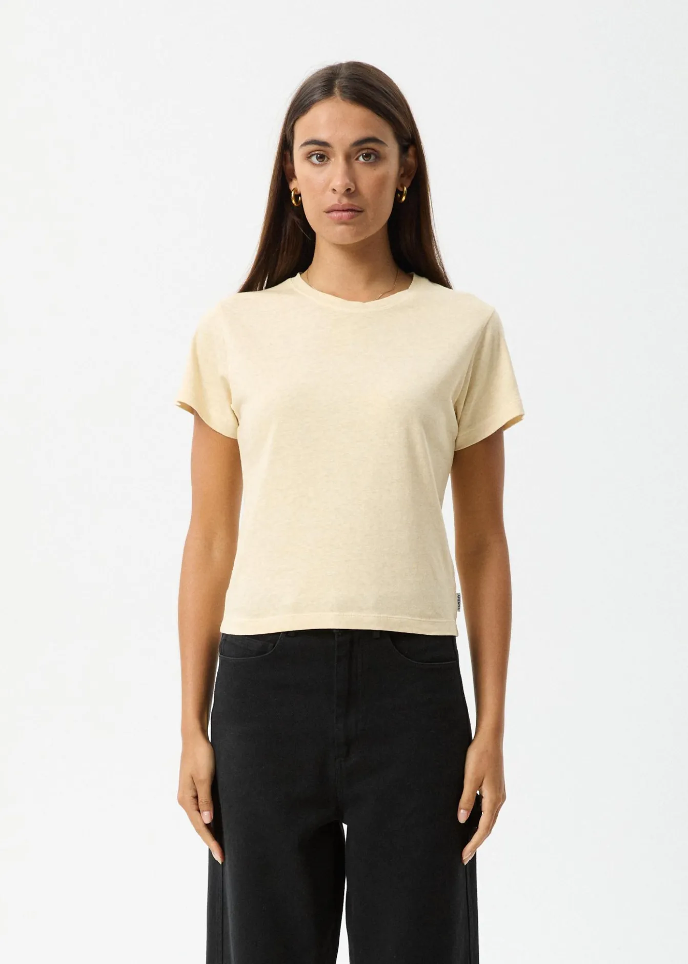 Tees & Shirts|Essentials<Afends Carmen - Baby Tee Sand