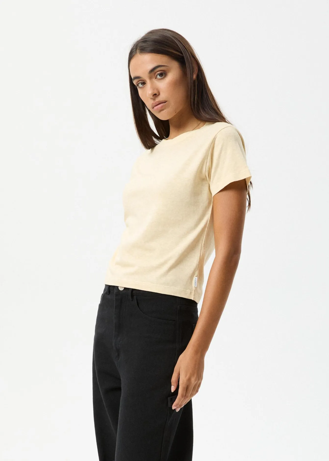 Tees & Shirts|Essentials<Afends Carmen - Baby Tee Sand