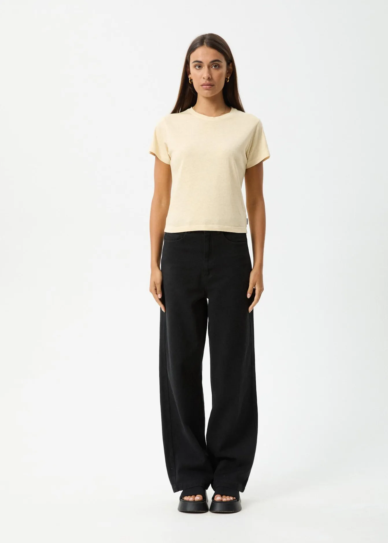 Tees & Shirts|Essentials<Afends Carmen - Baby Tee Sand
