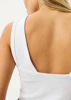 Sleeveless<Afends Charlie - Rib Singlet White
