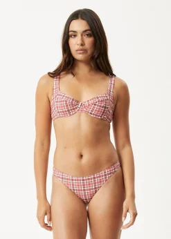 Swimwear<Afends Check Out  - Bikini Bottom Red Check