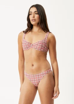 Swimwear<Afends Check Out  - Bikini Bottom Red Check
