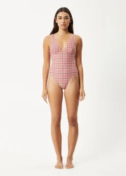 Swimwear<Afends Check Out  - One Piece Red Check
