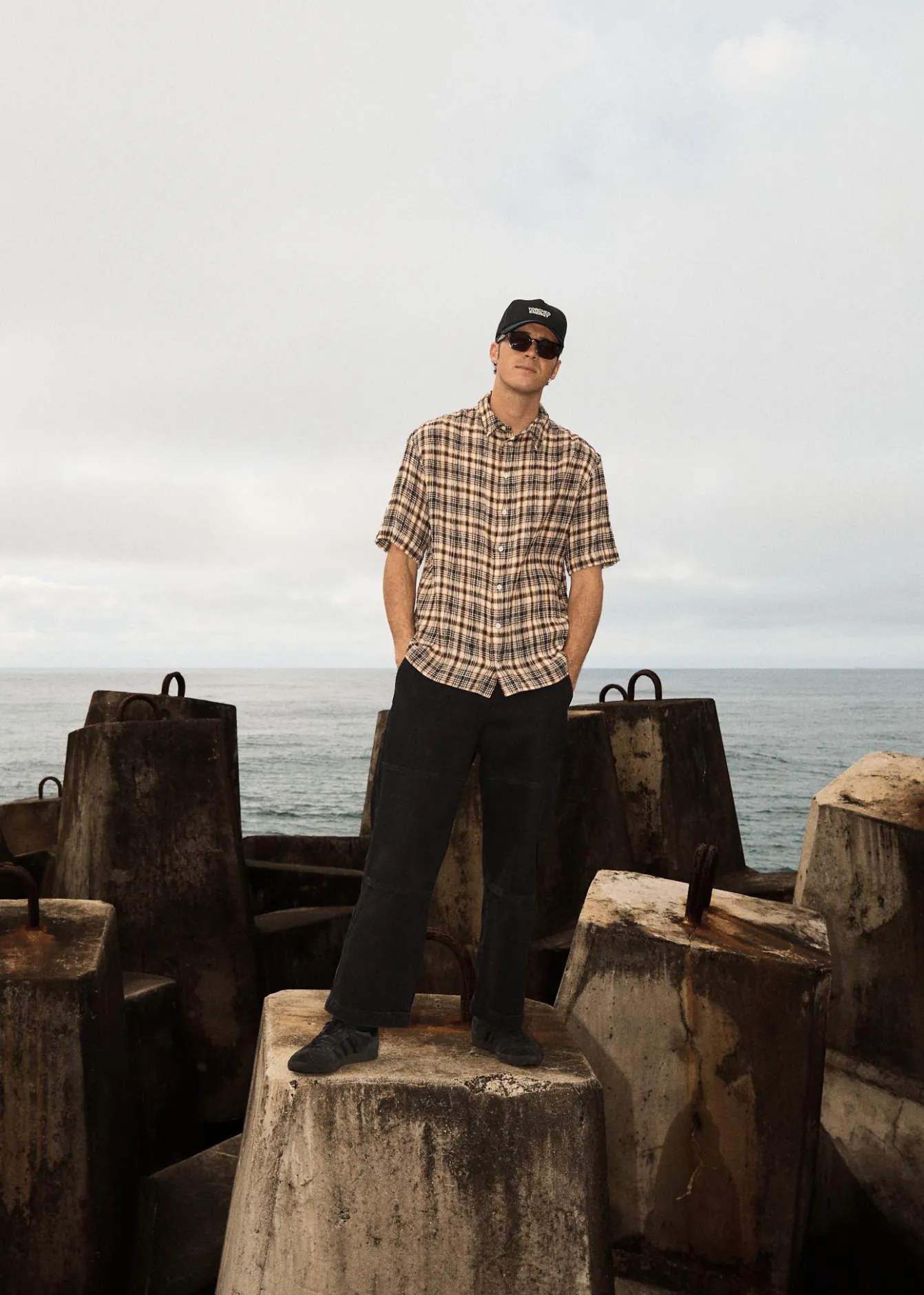 Shirts|Sets & Co-Ords<Afends Check Out - Seersucker Short Sleeve Shirt Moonbeam Check
