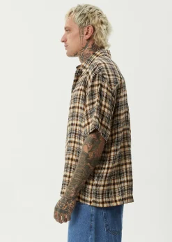 Shirts|Sets & Co-Ords<Afends Check Out - Seersucker Short Sleeve Shirt Moonbeam Check