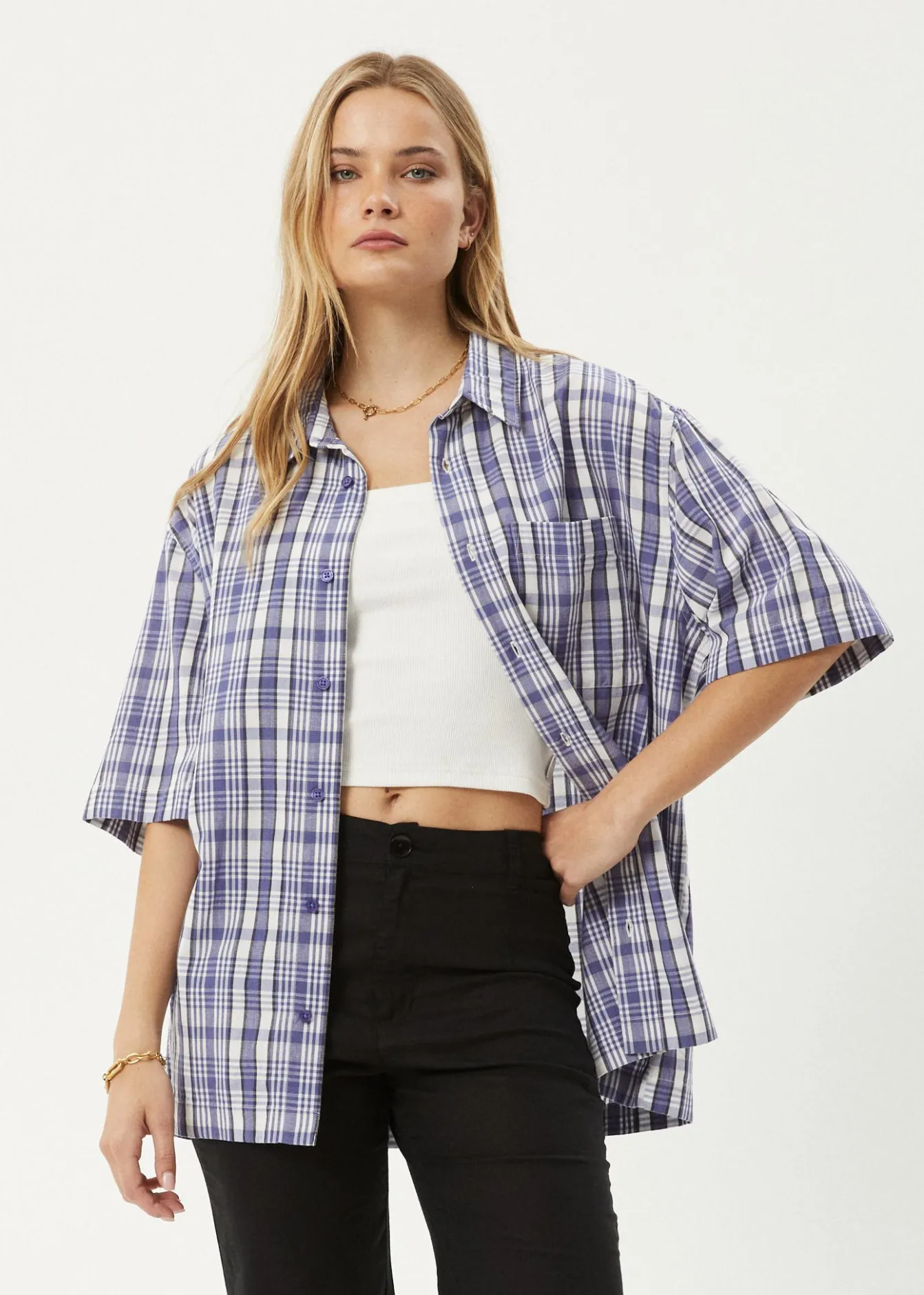 Shirts|Sets & Co-Ords<Afends Check Out - Short Sleeve Shirt Marlin