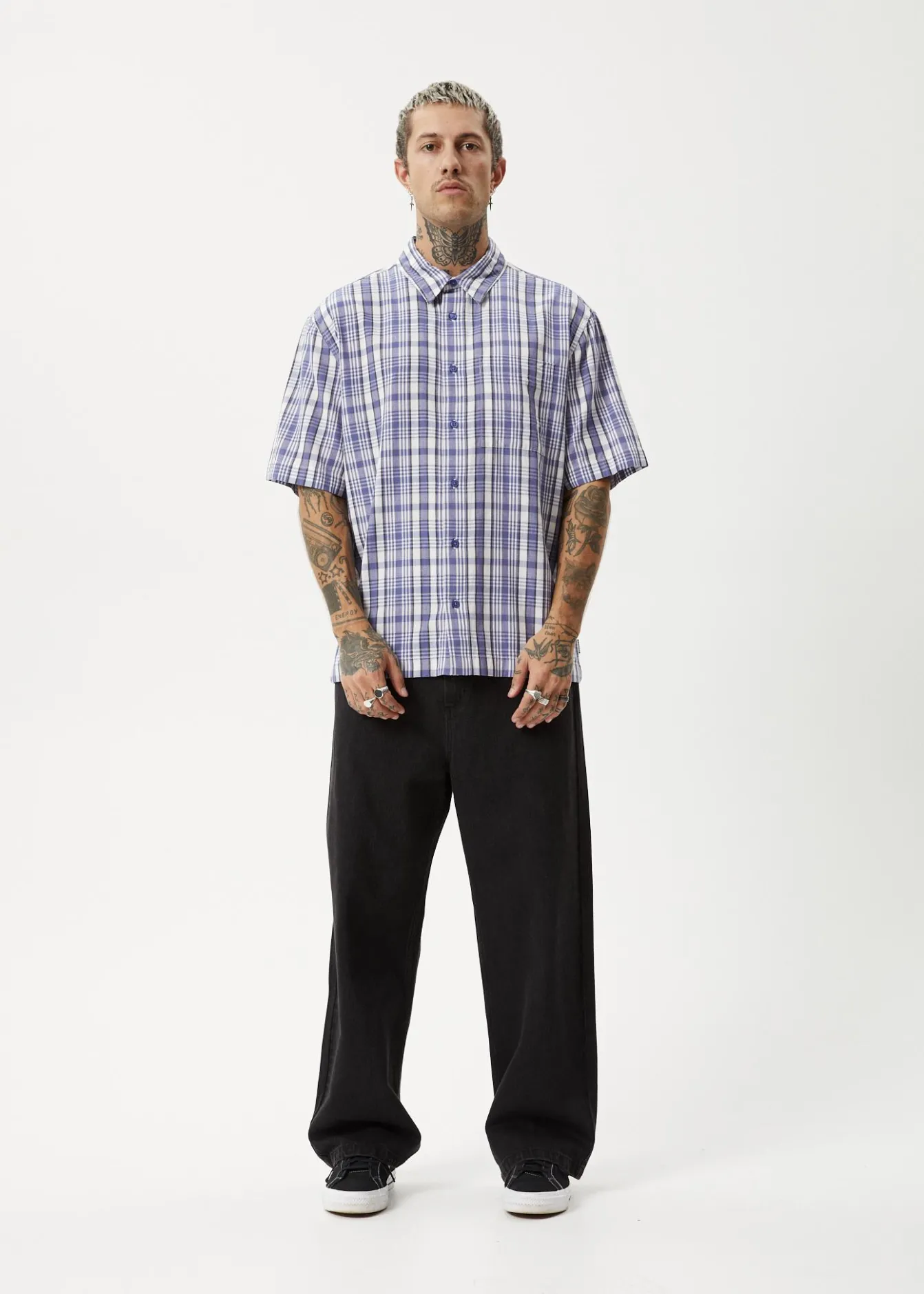 Shirts|Sets & Co-Ords<Afends Check Out - Short Sleeve Shirt Marlin