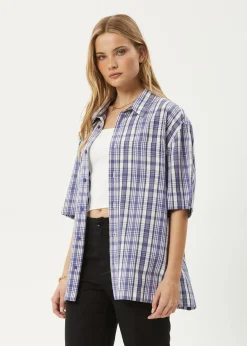 Shirts|Sets & Co-Ords<Afends Check Out - Short Sleeve Shirt Marlin