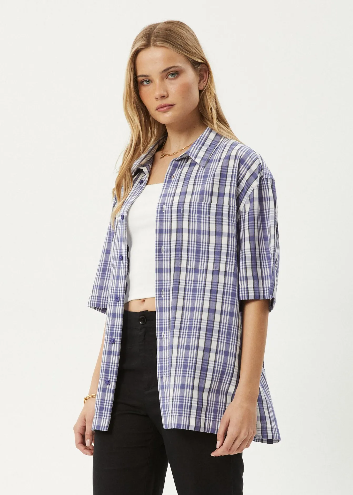 Shirts|Sets & Co-Ords<Afends Check Out - Short Sleeve Shirt Marlin