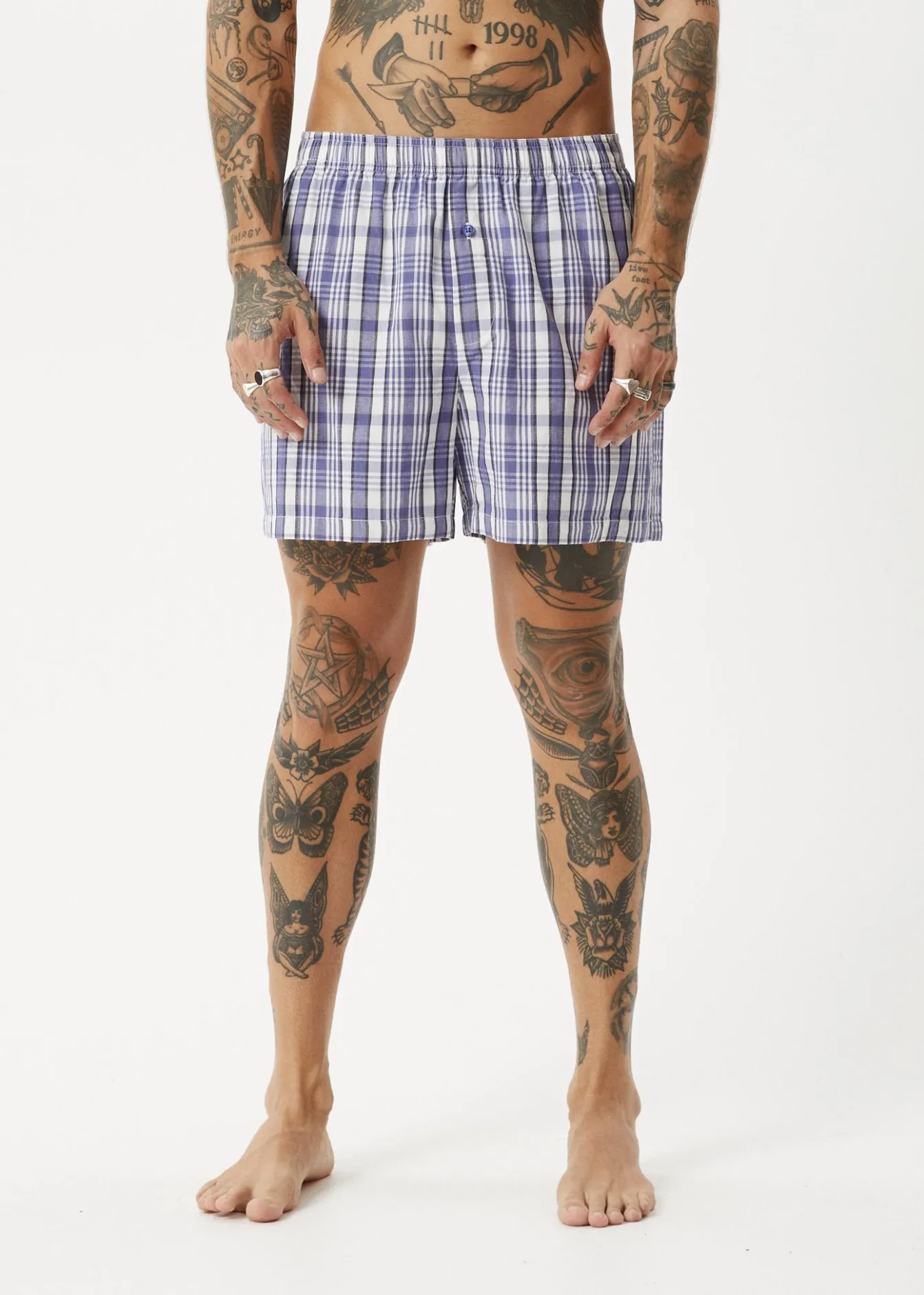 Accessories|Accessories<Afends Checked Out - Boxer Short Marlin