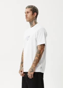 T-Shirts<Afends Chem Trails  - Retro Tee White