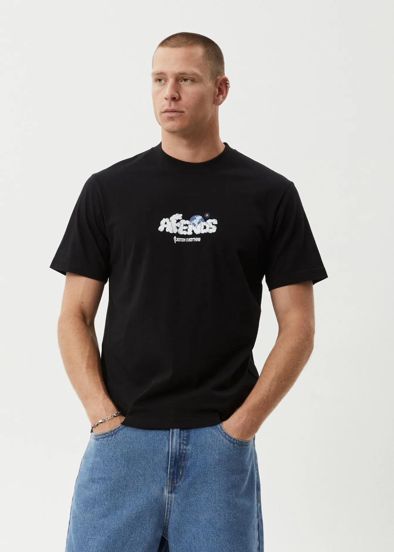 T-Shirts<Afends Chem Trails - Retro Tee Black