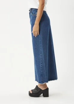 Skirts|Essentials<Afends Chichi  - Denim Midi Skirt Authentic Blue
