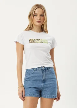 Tees & Shirts<Afends Citrus  - Baby Tee White