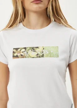Tees & Shirts<Afends Citrus  - Baby Tee White