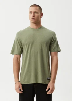 T-Shirts<Afends Classic  - Retro Tee Oil Green