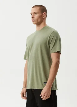 T-Shirts<Afends Classic - Retro Tee Oil Green