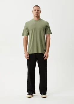 T-Shirts<Afends Classic - Retro Tee Oil Green