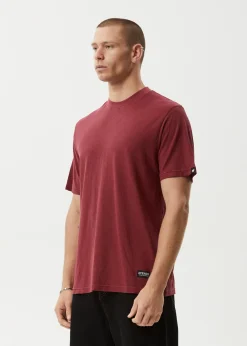 T-Shirts<Afends Classic  - Retro Tee Washed Burgundy