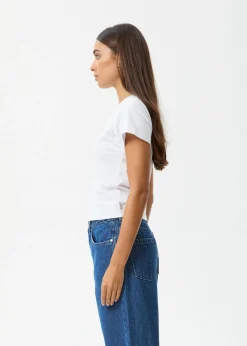 Tees & Shirts<Afends Classic Hits - Baby Tee White
