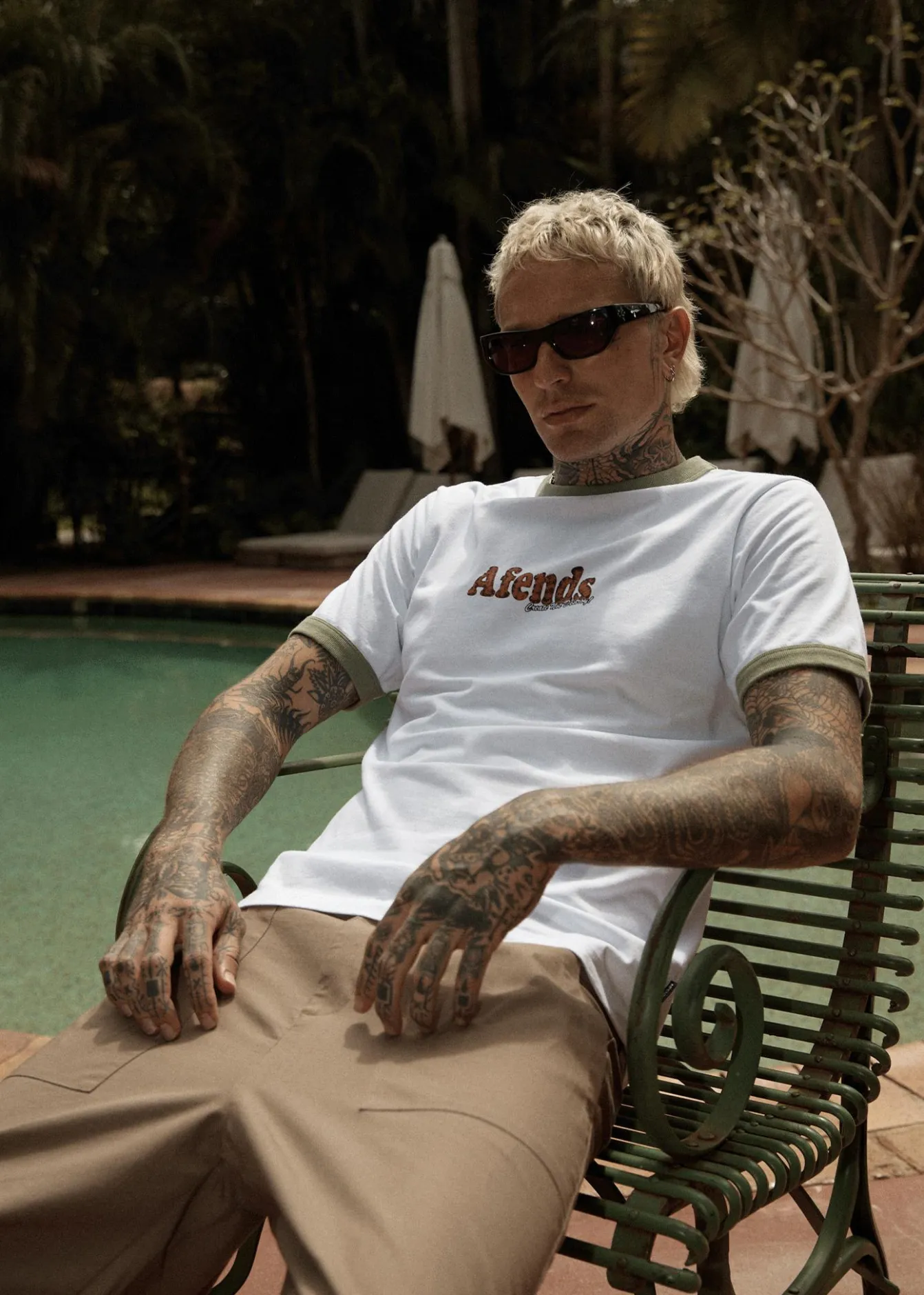 T-Shirts<Afends Classico - Heavyweight Ringer Tee White